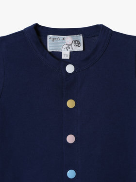 ENFANT ベビー ベビー マルチカラー コットン 長袖 ロンパース ”Hoshi” ネイビー