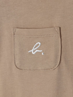 ENFANT ベビー ベビー "b."ロゴ刺繍 コットン サロペット ブラウン