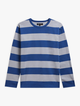 FEMME ウィメンズ 【Outlet】J019 TS ボーダー ロングスリーブTシャツ ブルー×グレー
