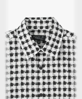 HOMME メンズ メンズ チェックプリント コットン 長袖 シャツ "Andy" ブラック