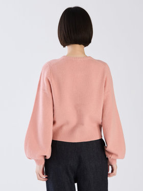 To b. by agnès b. 【Outlet】ウール ボリュームスリーブ ラブリー カーディガン ピンク