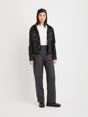 FEMME ウィメンズ 【Outlet】バイカラー コットン 長袖 Tシャツ "Evening" ホワイト