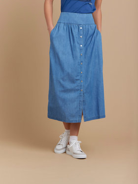 FEMME ウィメンズ 【Outlet】【セットアップ対応商品】TN45 JUPE プレッションスカート ブルー