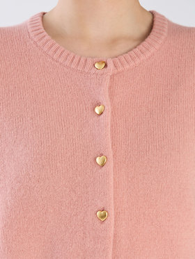 To b. by agnès b. 【Outlet】ウール ボリュームスリーブ ラブリー カーディガン ピンク