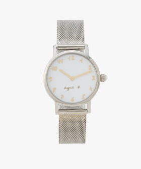 FEMME ウィメンズ シルバー ステンレス ラウンド ウォッチ "Marcello" シルバー