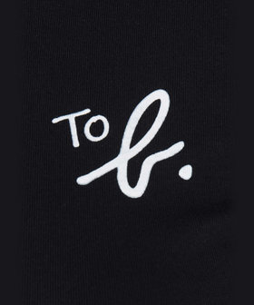 To b. by agnès b. "To b."ロゴ コットン 半袖 クロップド Tシャツ ブラック