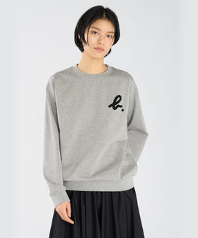 FEMME ウィメンズ "b."ロゴ コットン 長袖 スウェット グレー