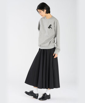 FEMME ウィメンズ "b."ロゴ コットン 長袖 スウェット グレー