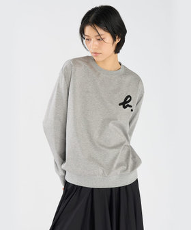 FEMME ウィメンズ "b."ロゴ コットン 長袖 スウェット グレー