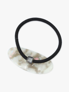 To b. by agnès b. 【Outlet】カラー ロゴ ヘアタイ ホワイト