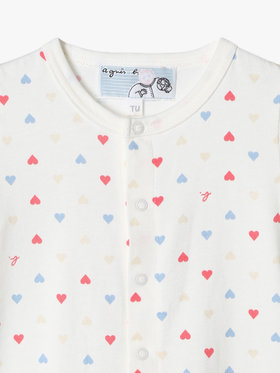 ENFANT ベビー ベビー マルチカラー コットン 長袖 ロンパース ”Hoshi” ホワイト