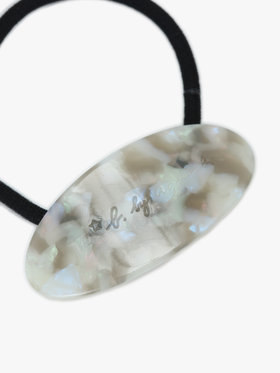 To b. by agnès b. 【Outlet】カラー ロゴ ヘアタイ ホワイト