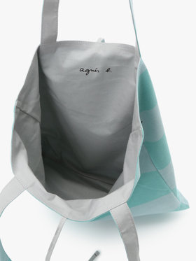 VOYAGE ウィメンズ バッグ＆ウォレット 細ボーダー コットン リバーシブル トートバッグ ZAS11-01 グリーン系その他