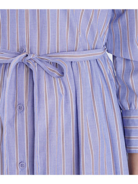 To b. by agnès b. ストライプ コットン シャツワンピース ブルー