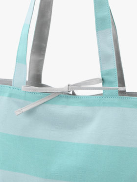 VOYAGE ウィメンズ バッグ＆ウォレット 細ボーダー コットン リバーシブル トートバッグ ZAS11-01 グリーン系その他