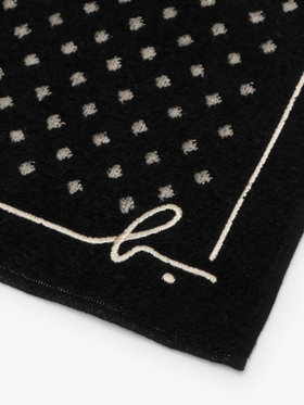 FEMME ウィメンズ KD40 SERVIETTE ドット＋LINE B ハンドタオル ブラック
