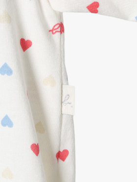 ENFANT ベビー ベビー マルチカラー コットン 長袖 ロンパース ”Hoshi” ホワイト