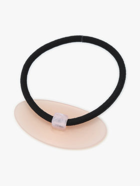 To b. by agnès b. カラー ロゴ ヘアタイ ホワイト