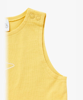 ENFANT ベビー ベビー "b." ロゴ スター コットン ノースリーブ サロペット "Missia" イエロー