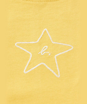 ENFANT ベビー ベビー "b." ロゴ スター コットン ノースリーブ サロペット "Missia" イエロー