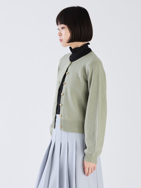 To b. by agnès b. 【Outlet】ウール ボリュームスリーブ ラブリー カーディガン グリーン