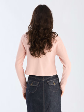 To b. by agnès b. 【Outlet】ワッフル コンパクト ロングスリーブ カーディガン ピンク