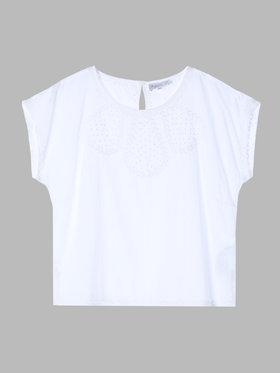 FEMME ウィメンズ 【Outlet】AM56 HAUT ノーカラーブラウス ホワイト