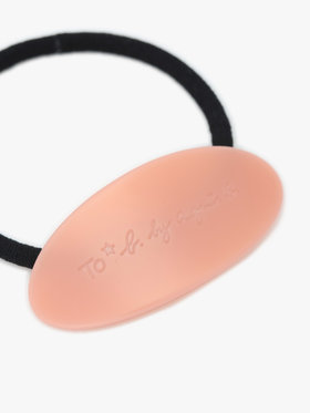 To b. by agnès b. カラー ロゴ ヘアタイ ピンク