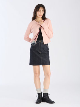 To b. by agnès b. 【Outlet】ワッフル コンパクト ロングスリーブ カーディガン ピンク