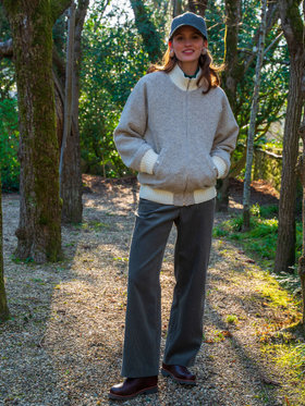 FEMME ウィメンズ コーデュロイ ロング ストレートパンツ "Boy" カーキ