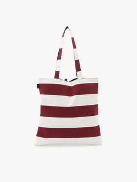 VOYAGE ウィメンズ バッグ＆ウォレット 細ボーダー コットン リバーシブル トートバッグ ZAS11-01 ボルドー