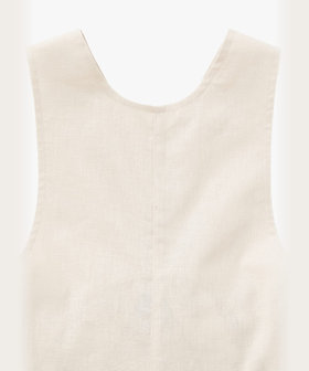 ENFANT ベビー ベビー コットンリネン ノースリーブ サロペット ベージュ系その他