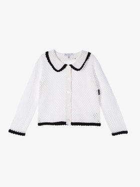 ENFANT ガールズ LQ07 E CARDIGAN キッズ カーディガン ホワイト