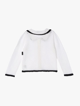 ENFANT ガールズ LQ07 E CARDIGAN キッズ カーディガン ホワイト