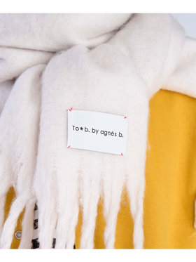 To b. by agnès b. カラー マフラー ホワイト