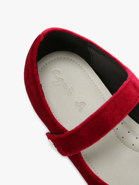 ENFANT ガールズ キッズ ベロア バレエシューズ ピンク