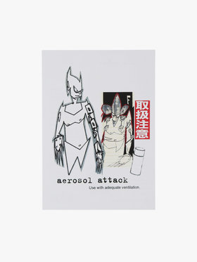 FEMME ウィメンズ プリント コットン 半袖 アーティスト Tシャツ ”Futura” ホワイト