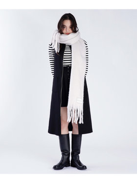 To b. by agnès b. カラー マフラー ホワイト