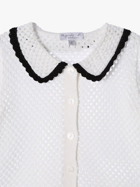 ENFANT ガールズ LQ07 E CARDIGAN キッズ カーディガン ホワイト
