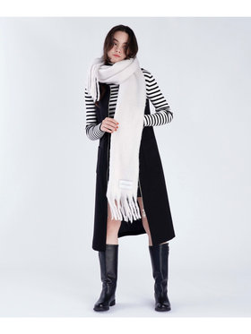 To b. by agnès b. カラー マフラー ホワイト