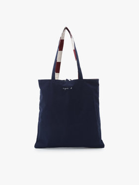 VOYAGE ウィメンズ バッグ＆ウォレット 細ボーダー コットン リバーシブル トートバッグ ZAS11-01 ボルドー