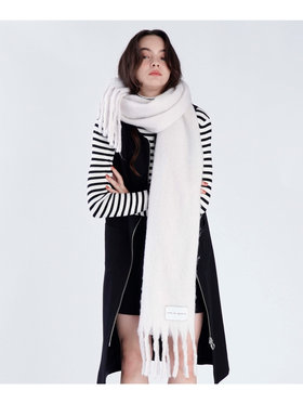 To b. by agnès b. カラー マフラー ホワイト