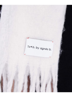 To b. by agnès b. カラー マフラー ホワイト