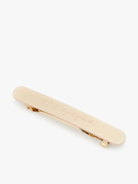 To b. by agnès b. ロゴ ヘアバレッタ ホワイト