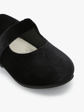 ENFANT ベビー ベビー ベロア バレエシューズ ブラック