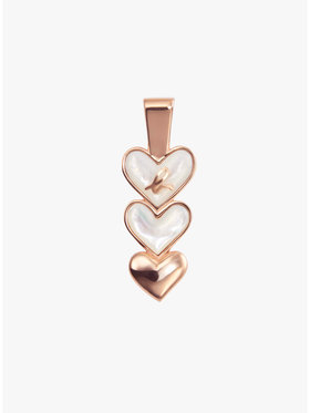 FEMME ウィメンズ "b."ロゴ ハート パール ヘアークリップ "About Love" ピンクベージュ