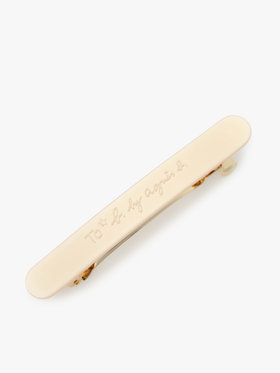 To b. by agnès b. ロゴ ヘアバレッタ ホワイト