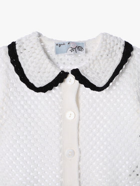 ENFANT ベビー LQ07 L CARDIGAN ベビー カーディガン ホワイト