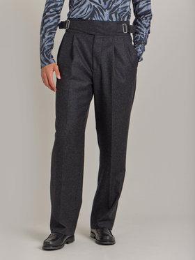 HOMME メンズ 【Outlet】TV47 PANTALON パンツ グレー×ブラック