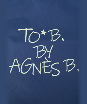 To b. by agnès b. マルチカラー ロゴ トート セット ネイビー